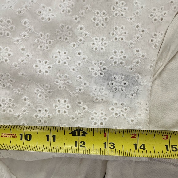 NWT Urban Outfitters White Tie Front Eyelet Crop Bolo Jacket Top medium - Picture 6 of 9